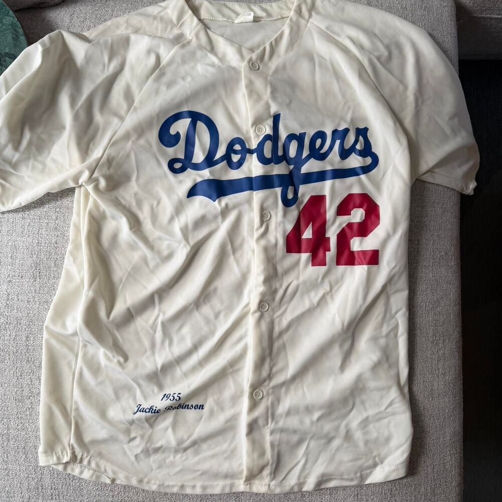 1955 Jackie Robinson Los Angeles / Brooklyn Dodgers SGA XL MLB Baseball Jersey